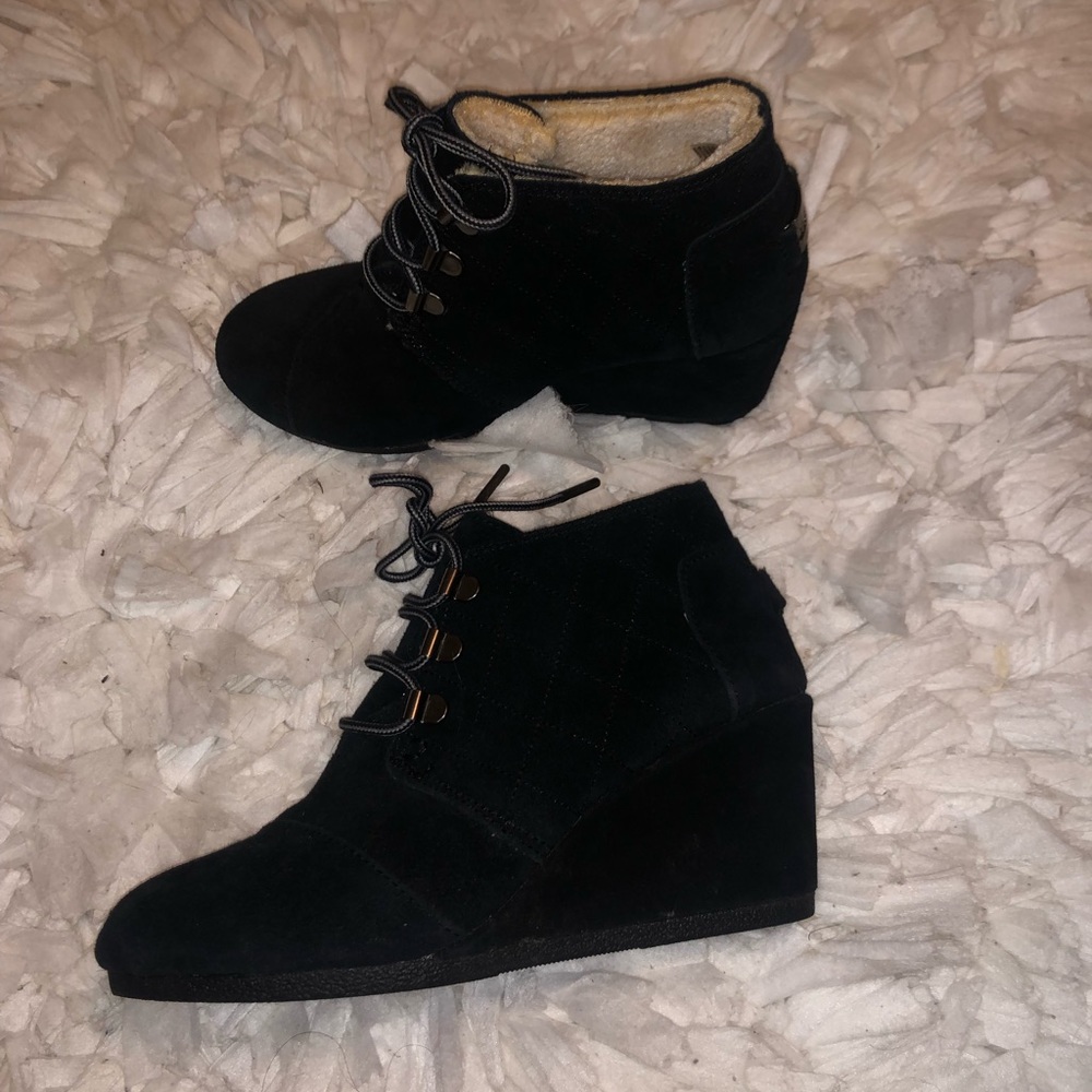 Toms Dessert Wedge Bootie, Sharpa Lined! - image 2